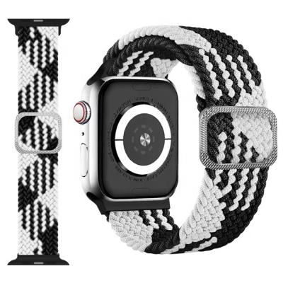 China Fabric Loop Watch Band Series Nylon Braided Watch Band Strap 7 Adjustable Rubber Bands For Apple Watch for sale