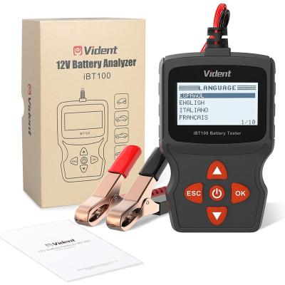 China Automotive Battery Tester 12v Passenger Car Battery Analyzer 100-1100CCA Car Battery Tester Vident iBT100 for sale