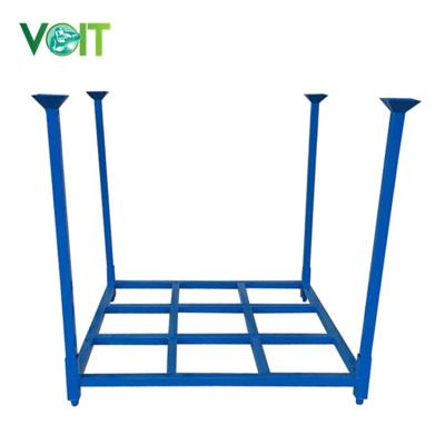 China Corrosion Protection Customized Heavy Duty Metal Galvanized Storage Stacking Steel Pallet Fabric Rack for sale