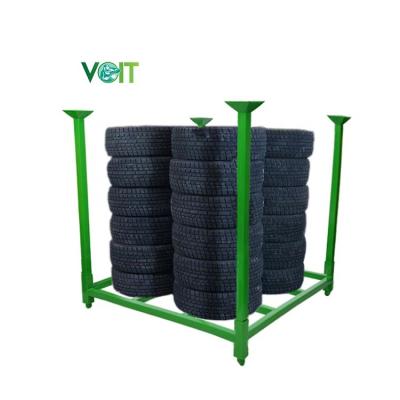 China Detachable And Stackable Heavy Duty Folding Stacking Tire Vinasse For Passenger Car And SUV Tires for sale