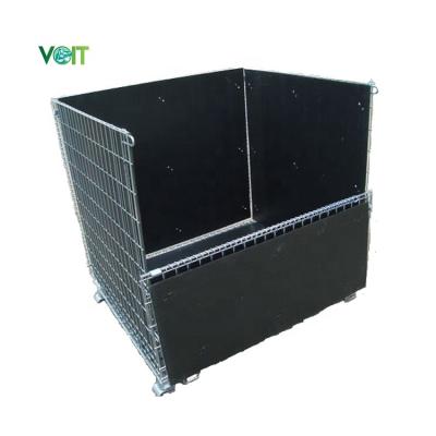 China Durable Industrial Warehouse Storage Steel Stackable Wire Mesh Container for sale