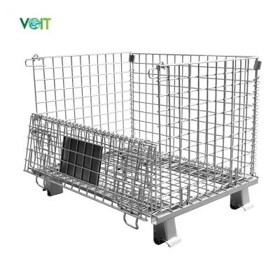 China Folding Cargo Transport Folding Heavy Duty Galvanized Large Steel Container for sale