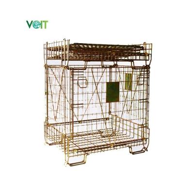 China Durable Metal Logistics Warehouse Cargo Storage Foldable Durable Metal Cages For Preforms for sale