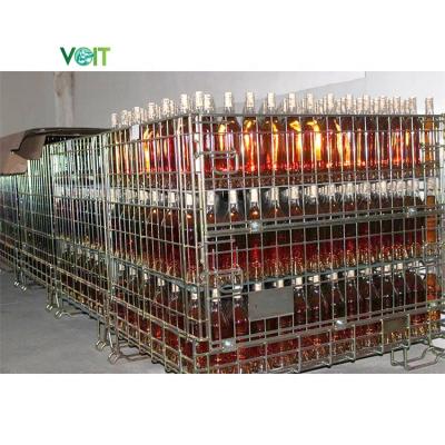 China Durable Collapsible Stacking Logistic Warehouse Storage Welded Wine Bottle Containers for sale