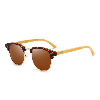 China Square Fashion Customized Wooden Sunglasses Polarized Custom Logo High Quality Men's Bamboo Sunglasses for sale