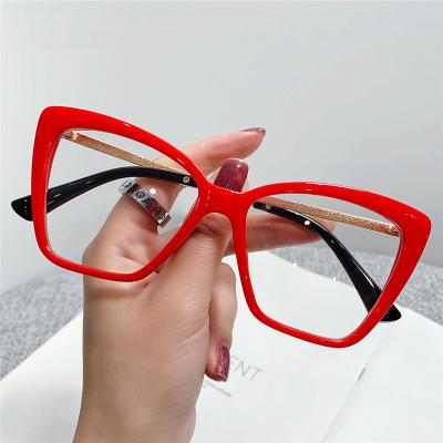 China Wholesale Fashion Cat Eye Eyeglasses Frames Women Computer Glass Anti Blue Light for sale