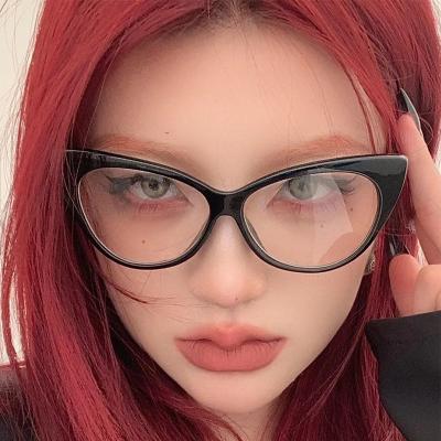 China Fashion Fashion Eyewear Frame Sexy Plastic Cat Eye Optical Glasses Frame Glass For Women for sale