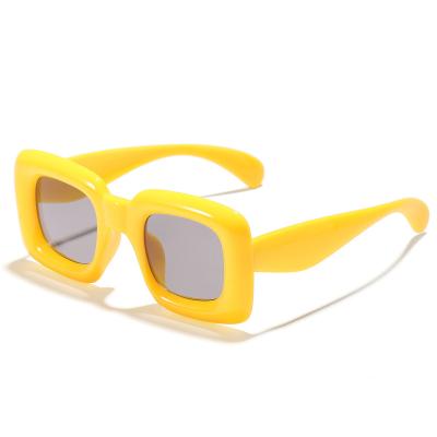 China New Brand Sun Glasses Unique Cheap Luxury Funny Kids Sun Glasses Square Color Square Color Candy Hip Hop Shades for sale