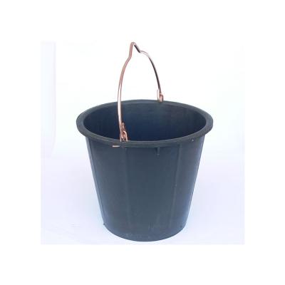 China Black Industrial Chemical Explosion Proof Flexibe Recycled Rubber Bucket 10L or 20L for sale