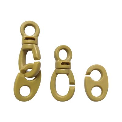 China Multifunctional Alumium Round Gold Alumium Metal Spring Lag Pole Clip Snaps Flag Hooks for sale