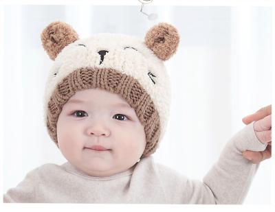 China Fashion Picture Fashion Kids Children Winter Warm Hats No LOGO Acrylic Hat Wholesale OEM Wind Proof 4 Colors Unisex Bib Baby Hat for sale