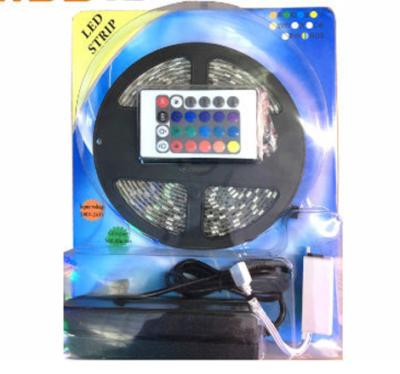 China Hot Sale Metal LED Light Strip 2835RGB Light Strip Set 24 Key Remote Control Color Changing For Decoration With 5m Long And 54 LEDs for sale