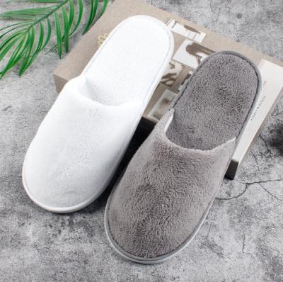 China Wholesale Customized Customized Non-slip Velvetcloth 280*115mm EVA Insoles Hot Sale Logo House Slippers Hotel Bathroom Disposable Home Indoor Spa Shoes for sale