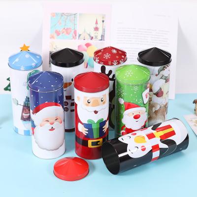 China Creative Children's Gift Lollipop Pear Cream Candy Jar Big Hat Christmas Candy Box Tin Tin Box Small for sale