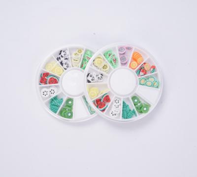 China Hot Sale Ceramic Nail Art Accessory Fashion Nail Ornaments Decoration 3D Series Fruit Item Style Sweet Time Pictures Mixed Color Type for sale