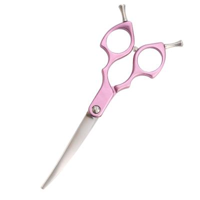 China Sustainable SHIMAMO 6Inch High Quality Curved Grooming Shears Japan 440C Dog Shears Curved Blade for sale