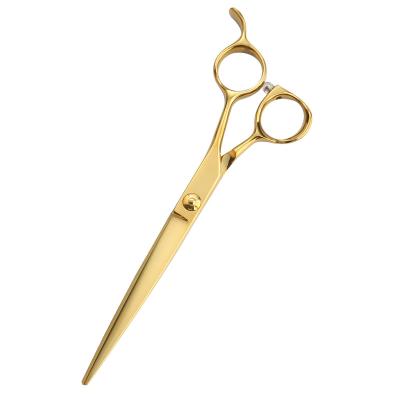 China Sustainable SHIMAMO 7inches High Quality Golden Grooming Shears Japan 440C dog grooming scissors for sale