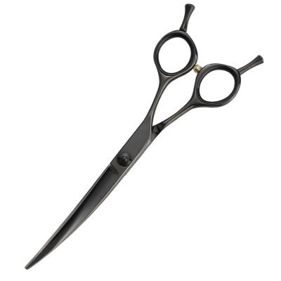 China Sustainable SHIMAMO 7inches High Quality Black Grooming Shears for pets Japan 440C dog grooming scissors for sale