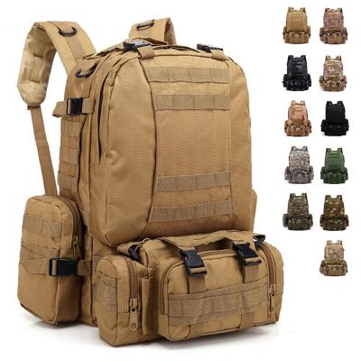 China Large capacity camping tactical bag men's outdoor hike military backpack waterproof bulletproof army rucksack wholesale hunting raincoat for sale