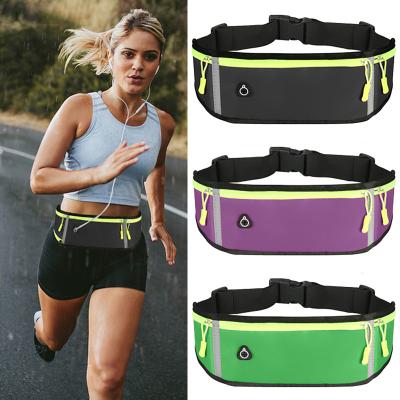 China Free Shipping Fanny Bag Safty Reflective Tape Phone Case Recycling Running Belt Water Proof Sports Waterproof Comfortable Running Bag Gym for sale