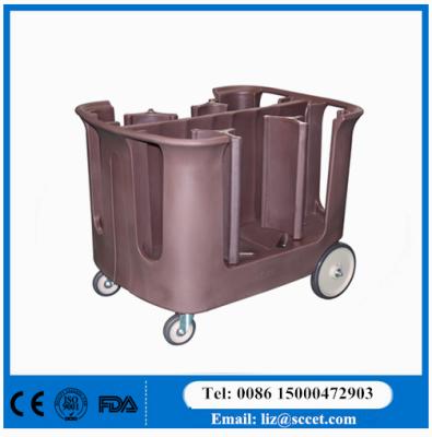 China Food Grade PE Buffet Dish Shopping Carts Restaurant Dish Carts Hotel Plastic Dish Carts For Dish Loading SC3-A01 for sale