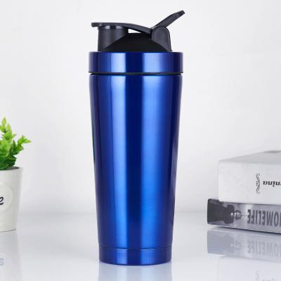 China 500ml 700ml Stainless Steel Sports Workout Shaker Cups Protein Shaker Stock Eco Friendly Bottle With Logo for sale