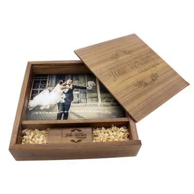 China ready to use & Photo Album Wooden Box Hot Insert JASTER USB Flash Drive 32GB 16GB 64GB usb2.0 Pendrive For Photography Wedding Gift for sale