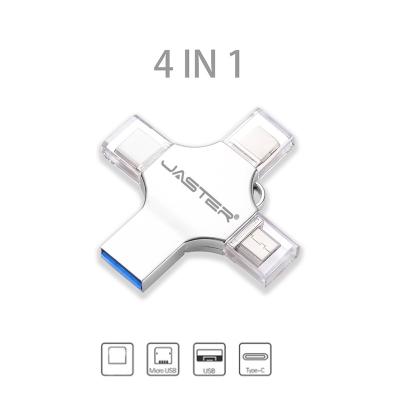 China ready to use & Hot Insert OTG 4 in 1 TYPE C Micro USB Phone i x 8 7 plus 6 5 5S 12 13 16GB 64GB 32GB Pendrive 128GB USB3.0 USB Flash Drive for sale