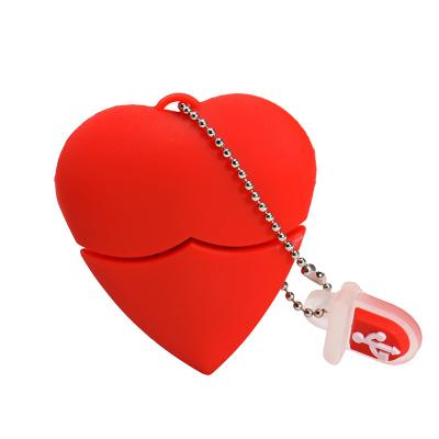 China ready to use & cute heart usb flash drive 4GB 8GB 16GB 32GB 64GB 128GB usb3.0 usb flash drive JASTER hot insert pendrive factory made for sale