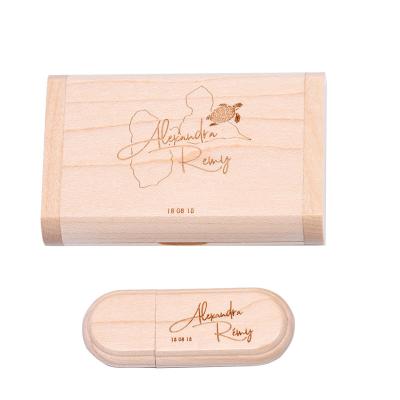 China ready to use & JASTER USB hot insert usb2.0 flash drive maple wooden box 4GB 8GB 16GB 32GB memory stick pendrive wedding gift for sale