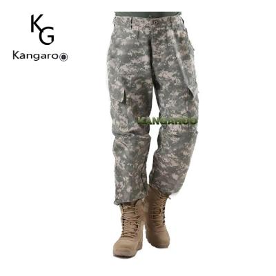 China Breathable 35%Cotton and 65%Polyester Digital Camouflage Ripstop ACU Military Uniform Pants Combat Army Tactical Pants for sale