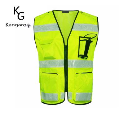 China Custom 100% Polyester Knitted Fabric Stripes Yellow Reflective Safety Vest S-XXXL. please advice for sale