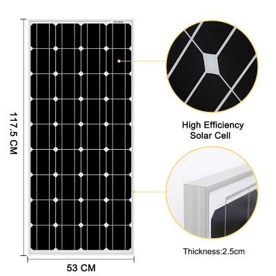 China 110W High Efficiency PV Module Monocrystalline Solar Panel Dokio Brand 156.75mmx156.75mm for sale