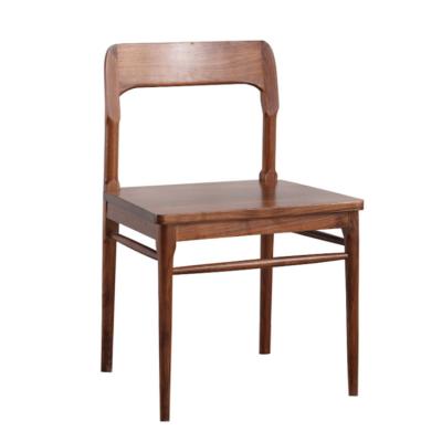 China Cooling High Back Wood Chair Vintage Living room Dining Room Walnut Solid Wood Dining Chair for sale