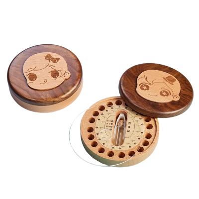 China Other The New Convenient Baby Black Walnut Full Solid Wood Teething Hair Storage Souvenir Solid Wood Vintage Box for sale