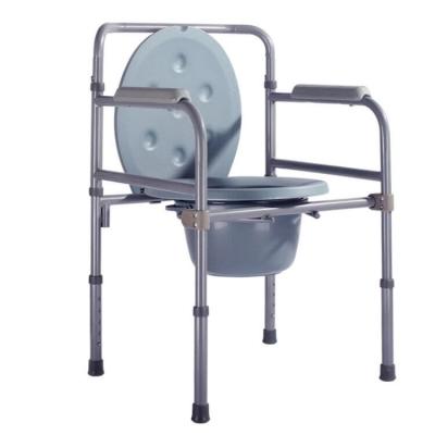 China Adjustable; Adjustable Steel Toilet Chair Potty Chair Commode Commode Chair With Bucket for sale