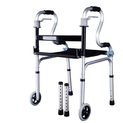 China Lightweight ; Foldable Lightweight Standing Folding Walking Aid Walker For Elderly And Disabled People for sale