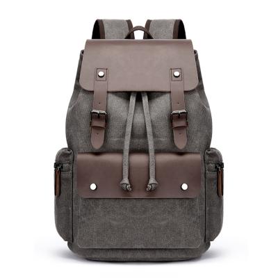 China Anti-theft Canvas Backpack Men's Large Capacity Vintage Backpack Waterproof Laptops Daypacks Backpack for sale