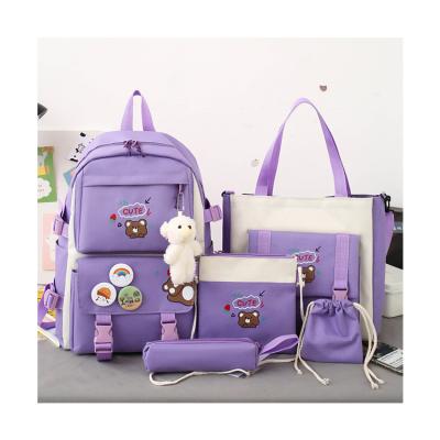 China Other New Backpack Sets Canvas Women Backpack Student Bookbag School Bags For Teenager Girls School Bags for sale