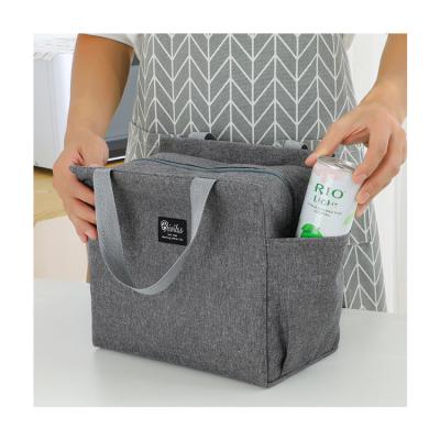 China Fashion Custom Large Capacity Cooler Bag Oxford Waterproof Portable Zipper Thermal Lunch Bags For Women Lunch Box Picnic Food Bag for sale