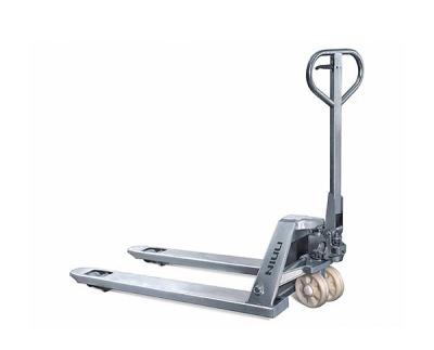 China Acero inoxidable Hidráulico de bajo perfil Pallet Jack Manual 2500kg en venta