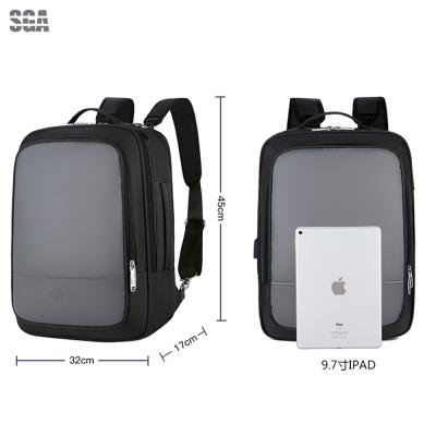 China Fashion 17 Simple Bag Business Nylon Laptop Backpack Anti Theft for sale