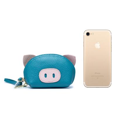 China Creative Cute Elephant Soft Practical Genuine Leather Smallest Main Holder Anti-theft and Women's Zero Wallet Mini Wallet Handsome for sale