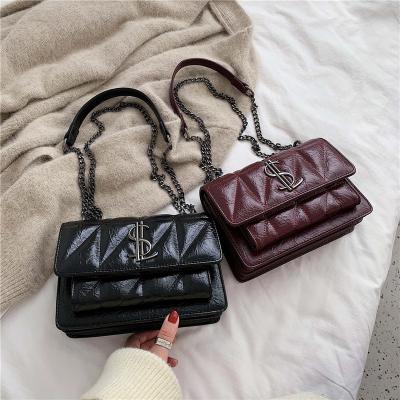 China School/daily/fashion newcomer small crowd bag trend 2019 French female high shoulder autumn winter high body simple cross body for sale