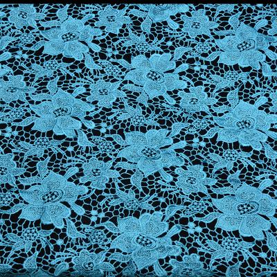 China Water Soluble Recycle Fabric 100% Water Soluble Polyester Water Soluble Lace Fabric For Dress for sale