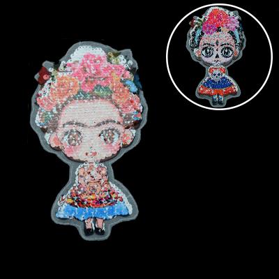 China paets 3D embroidery sequin patches lentejuela patches for fashion for sale