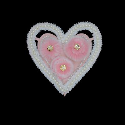 China 3D Pearl Beads Embroidery Designs Hot Flower Patches Embroidery Iron On Patches for sale