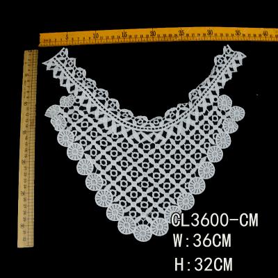 China Garment Water-soluble Chemical Accessories Collar Lace Cotton Collar Polyester White Neckline for sale