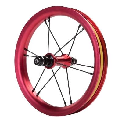 China Colorful Mountain Bikes Alloy Bicycle Wheels 6 Spokes Bike Wheels 12 Inch Bicycle Wheel Set for sale