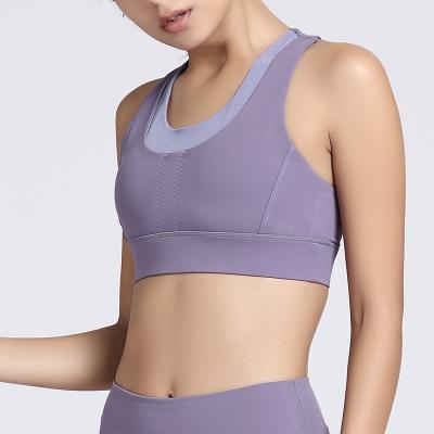 China Breathable Hot Seller Women Yoga Classic Bounce Comfort Full Support Wireless Shockproof Sports Bra for sale